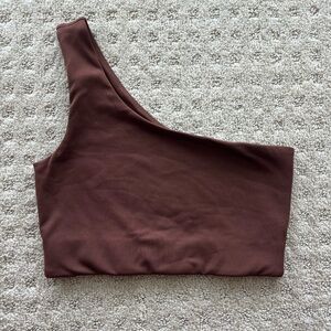 Girlfriend Collective Earth Bianca One Shoulder Bra